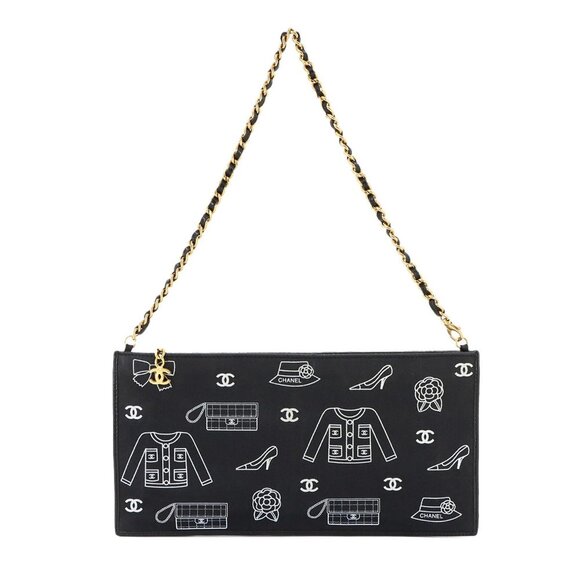 CHANEL Handbags - CHANEL Black Leather Shoulder Bag